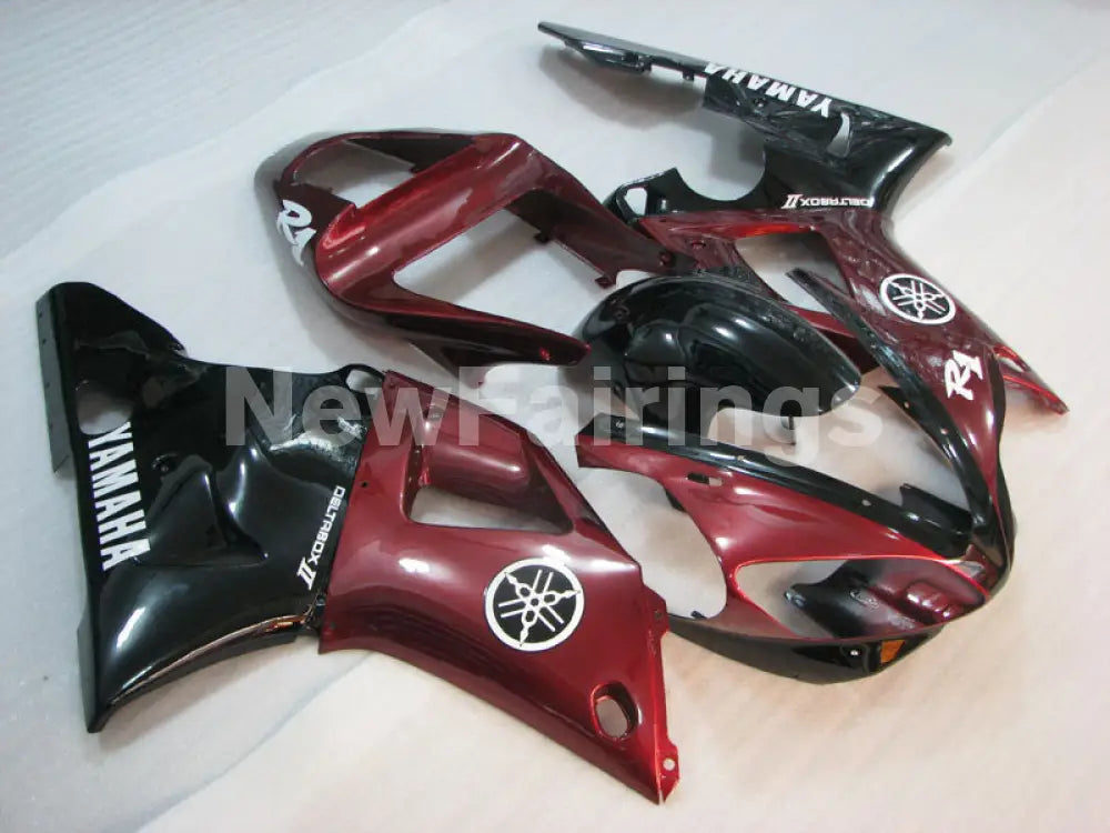 Wine Red and Black White Factory Style - YZF-R1 00-01