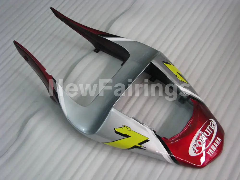 Wine Red and Silver Fortuna - YZF-R1 00-01 Fairing Kit