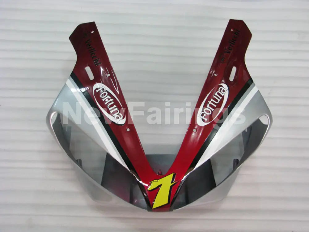 Wine Red and Silver Fortuna - YZF-R1 00-01 Fairing Kit