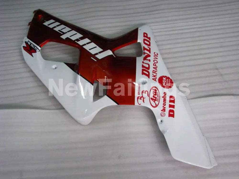 Wine Red and White Jordan - GSX-R750 00-03 Fairing Kit