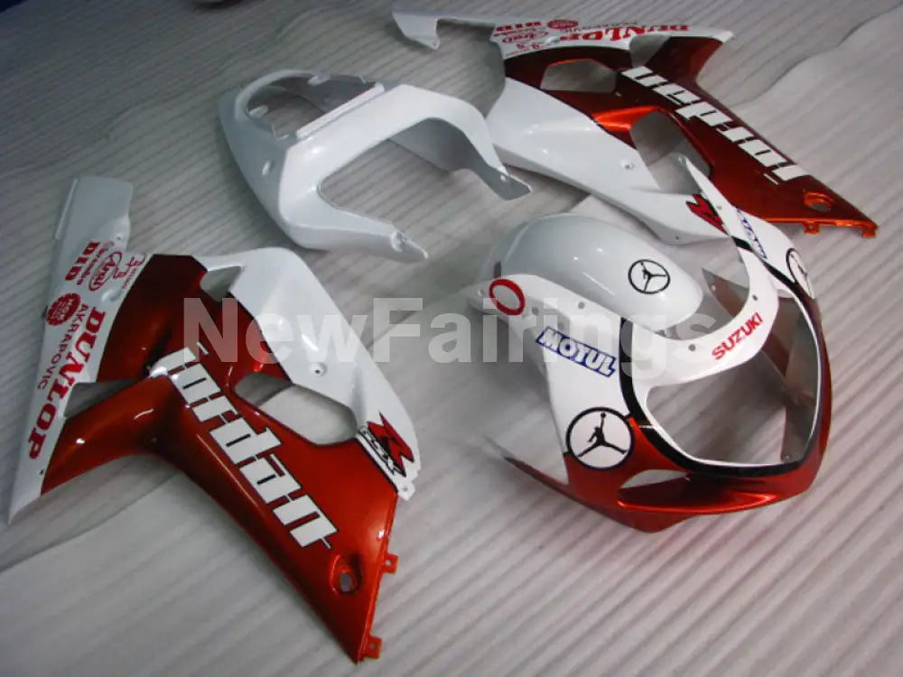 Wine Red and White Jordan - GSX-R750 00-03 Fairing Kit