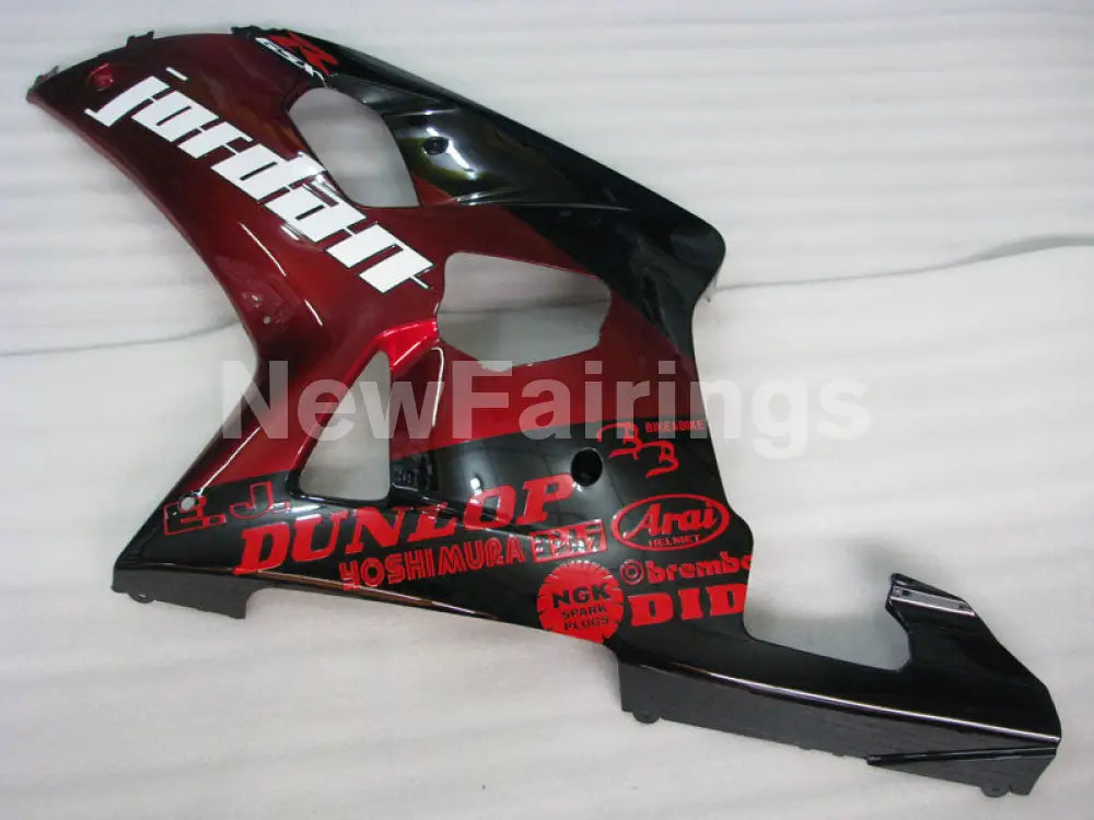 Wine Red and Black Jordan - GSX-R750 00-03 Fairing Kit