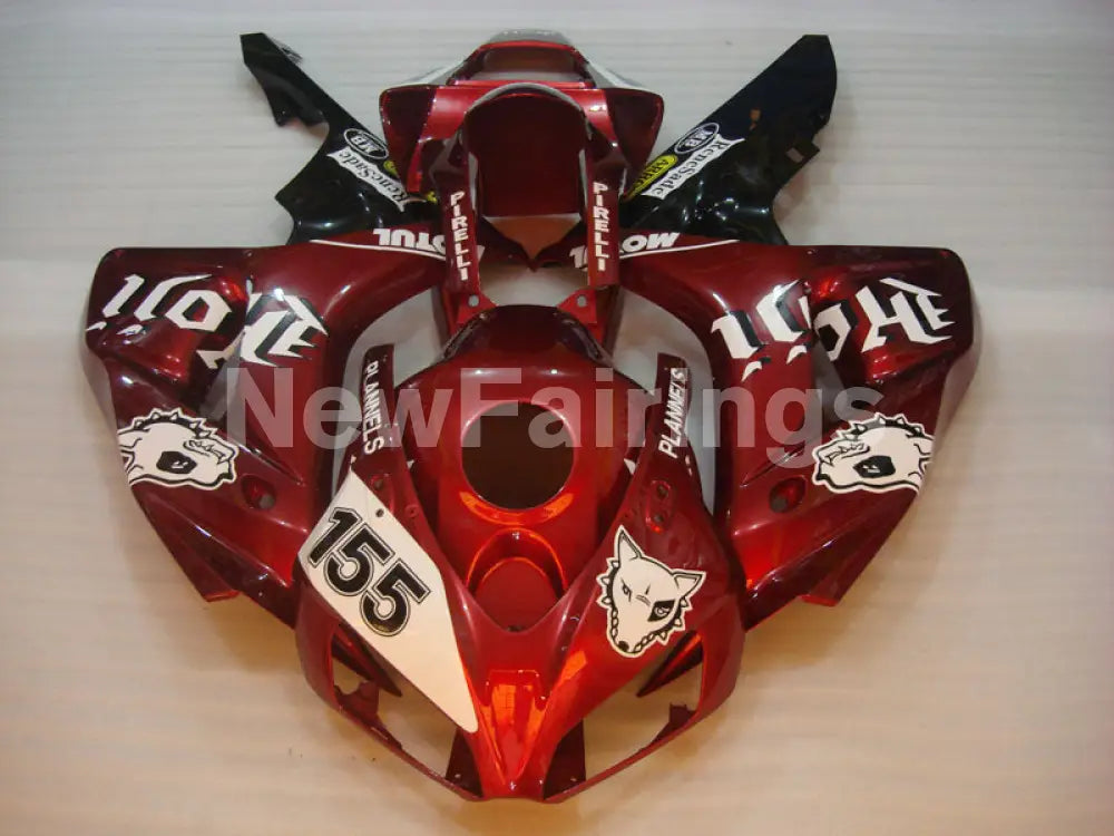 Wine Red and Black PIRELLI - CBR1000RR 06-07 Fairing Kit -