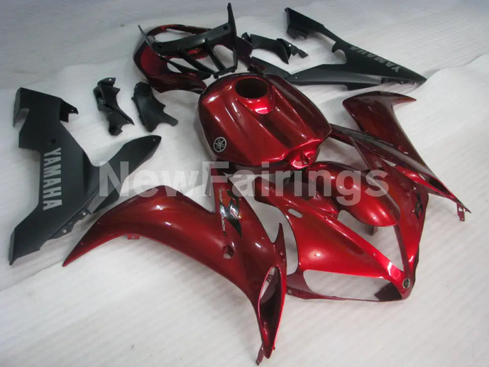 Wine Red Matte Black Factory Style - YZF-R1 04-06 Fairing