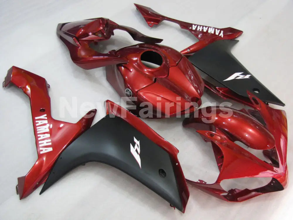 Wine Red Matte Black Factory Style - YZF-R1 07-08 Fairing