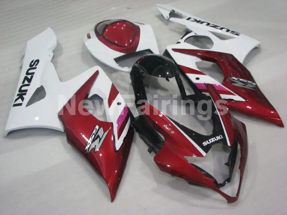 Wine Red and White Factory Style - GSX - R1000 05 - 06