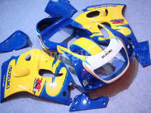 Charger l&#39;image dans la galerie, Yellow and Blue White Corona - GSX-R600 96-00 Fairing Kit -