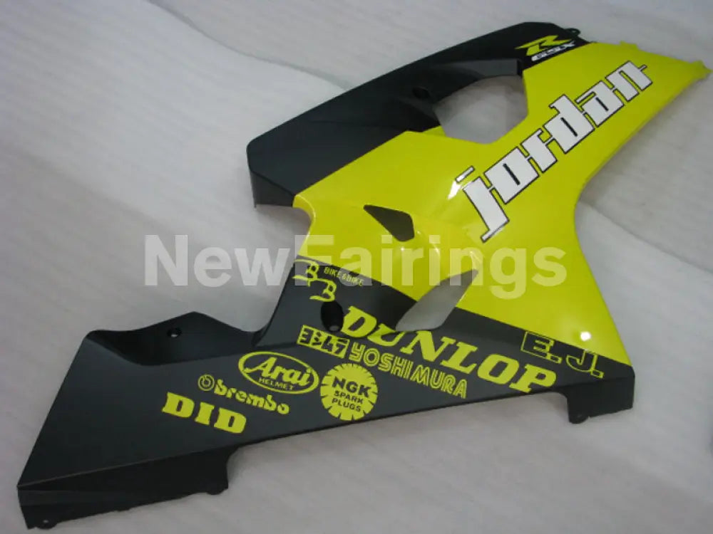 Yellow and Matte Black Jordan - GSX-R750 04-05 Fairing Kit