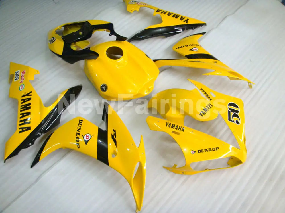 Yellow and Black Dunlop - YZF-R1 04-06 Fairing Kit