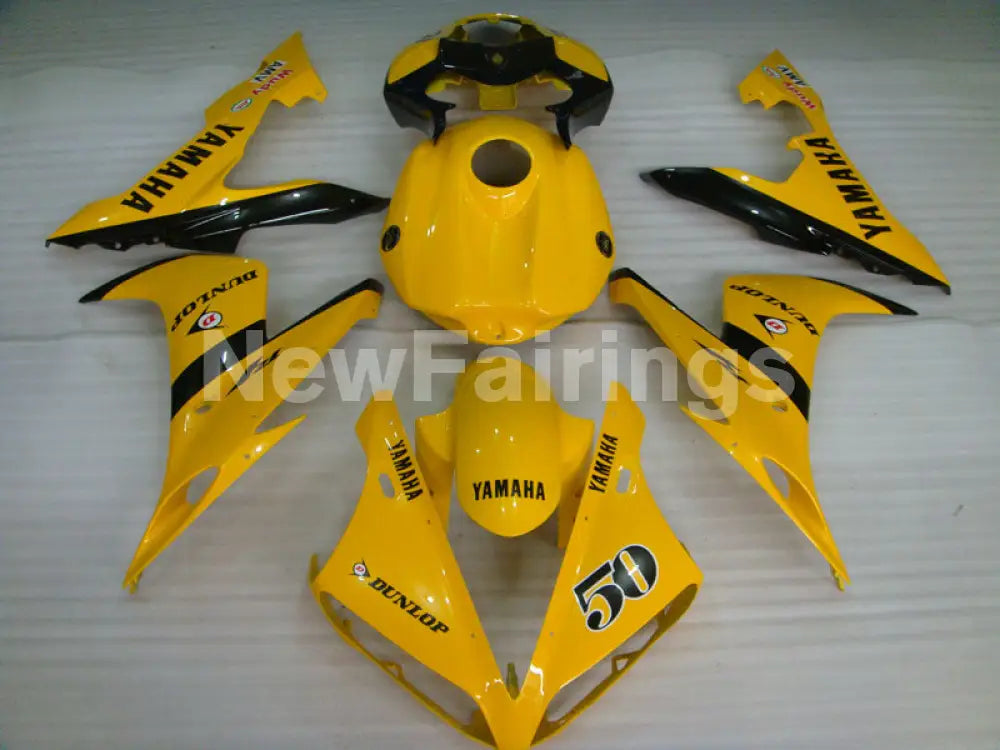 Yellow and Black Dunlop - YZF-R1 04-06 Fairing Kit