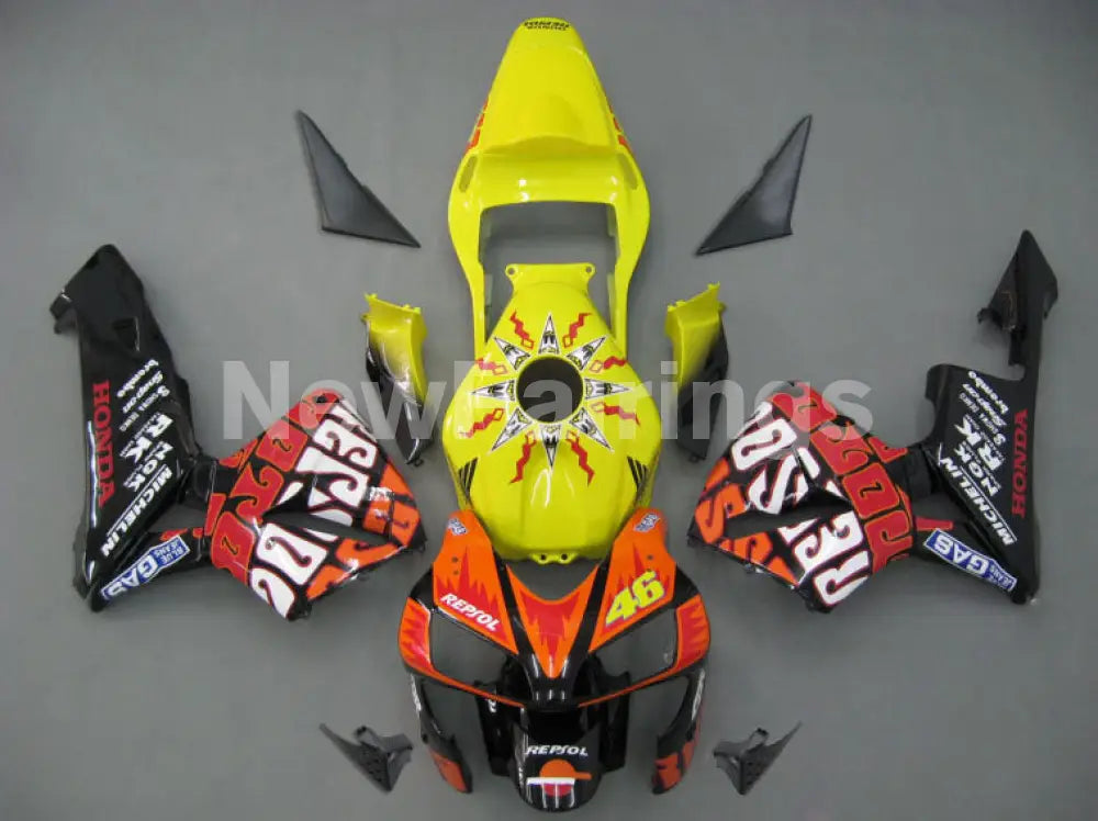 Yellow and Black Rossi - CBR600RR 03-04 Fairing Kit -