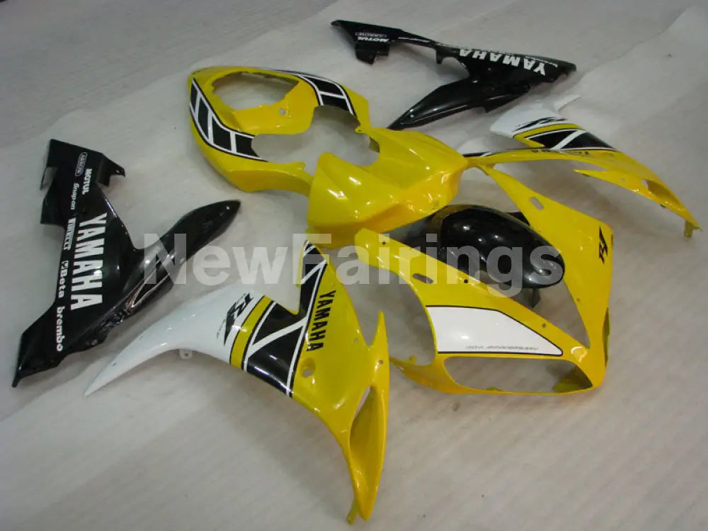 Yellow Black White Factory Style - YZF-R1 04-06 Fairing Kit