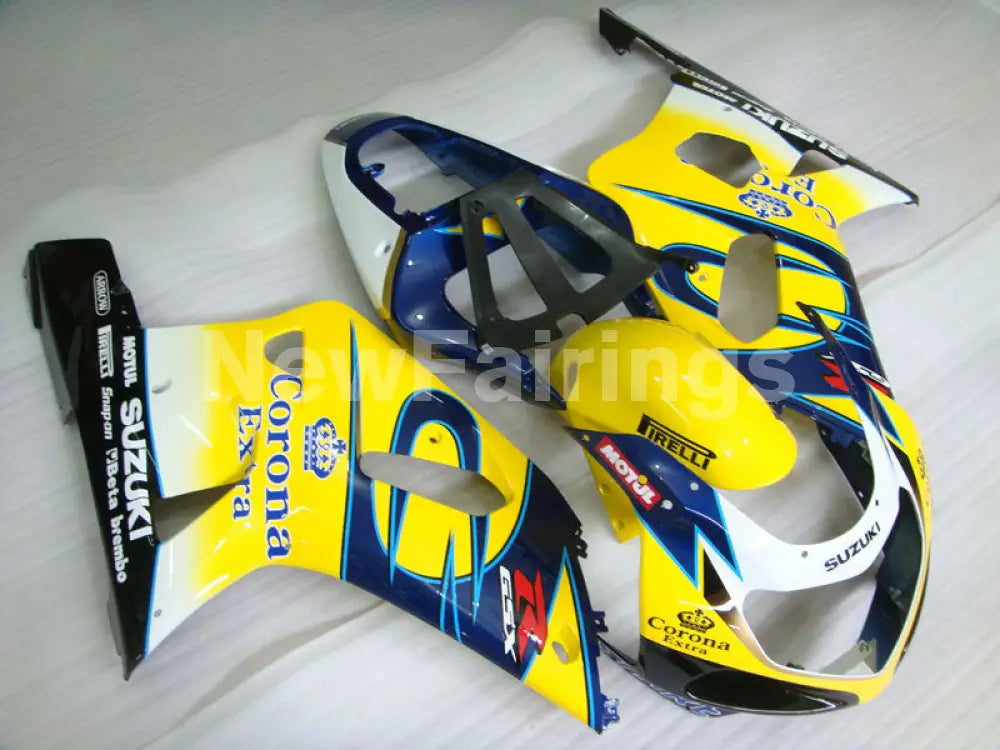 Yellow and Blue Corona - GSX-R750 00-03 Fairing Kit