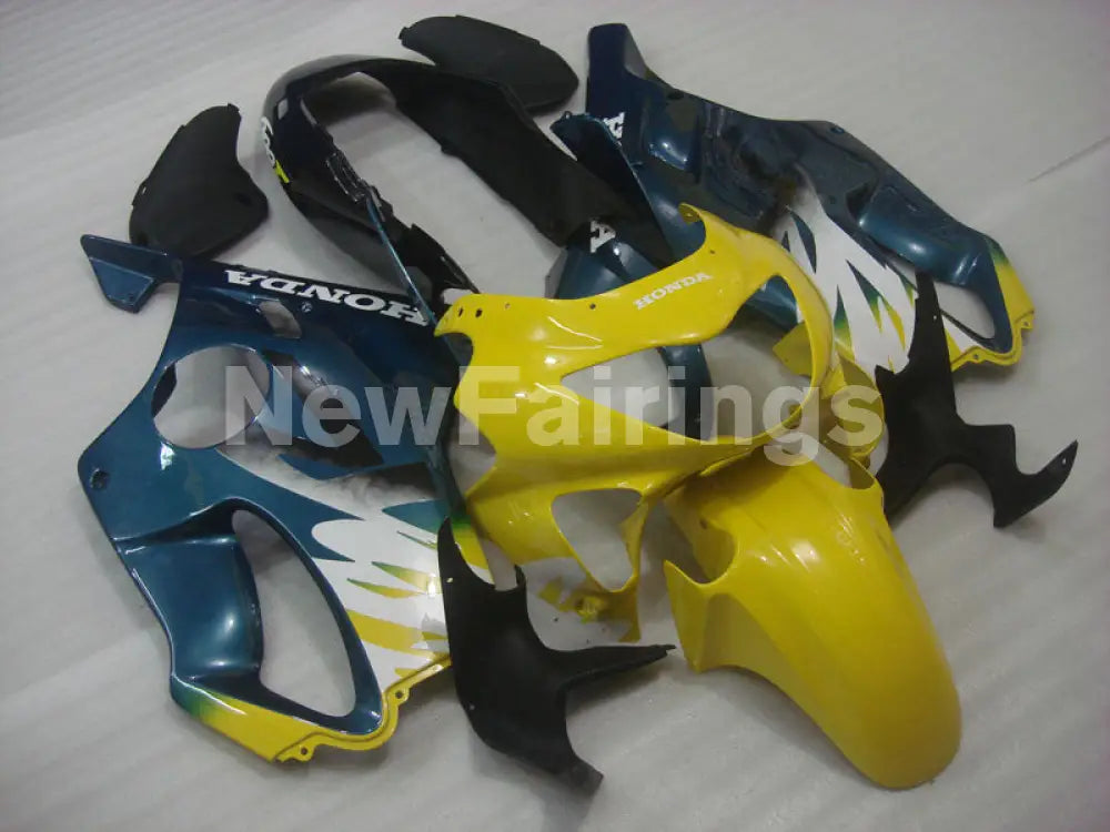 Yellow Blue Factory Style - CBR600 F4 99-00 Fairing Kit -