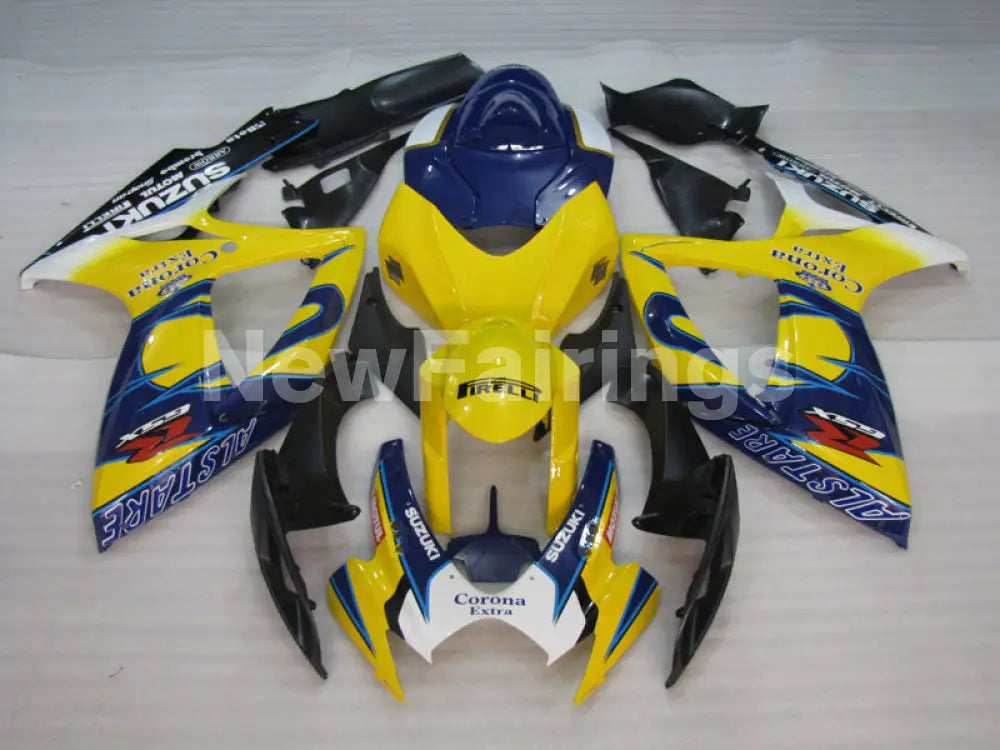 Yellow and Blue White Corona - GSX-R600 06-07 Fairing Kit -