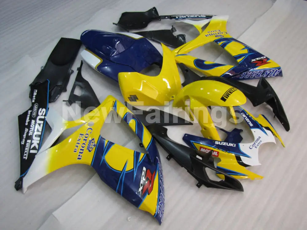 Yellow and Blue White Corona - GSX-R600 06-07 Fairing Kit -