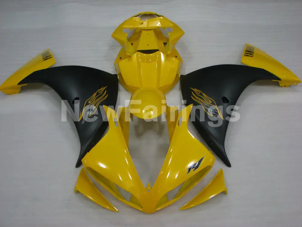 Yellow Matte Black Factory Style - YZF-R1 09-11 Fairing Kit