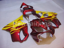 Charger l&#39;image dans la galerie, Yellow and Wine Red Flame - CBR600 F4i 01-03 Fairing Kit -